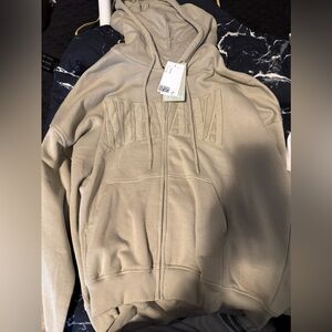 Green Hoodie with Embroidered Logo